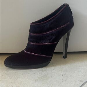 Elegant Purple High Heel Ankle Boots